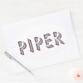 Name des Piper-Aufklebers Ovaler Aufkleber (Umschlag)