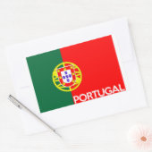 Name des portugiesischen Flaggenlandes Rechteckiger Aufkleber (Umschlag)