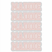 Name des Preppy Peach Aufkleber (Vorderseite)