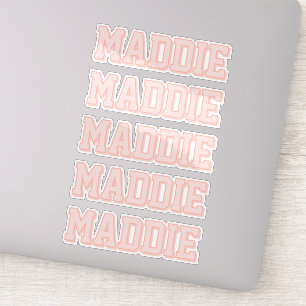 Name des Preppy Peach Aufkleber