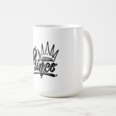 Name des Prinzen mit Kronenhemd Kaffeetasse (VorderseiteRechts)