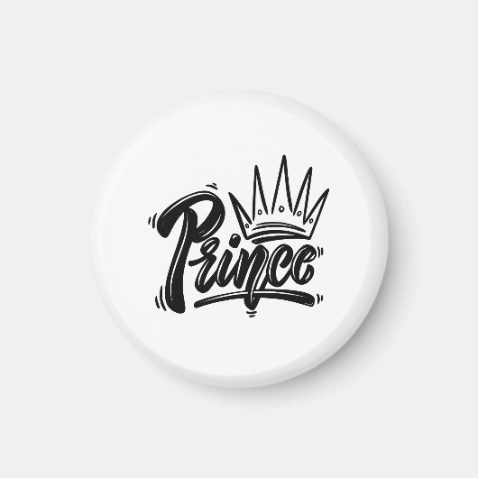 Name des Prinzen mit Kronenhemd Magnet (Vorne)