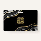 Name des QR-Codes für den Black Marble Agate Geode Ausweis (Rückseite)