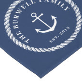 Name des Radmusters des rosa Navy-Anker-Schiffs Kurzer Tischläufer (Ecke)