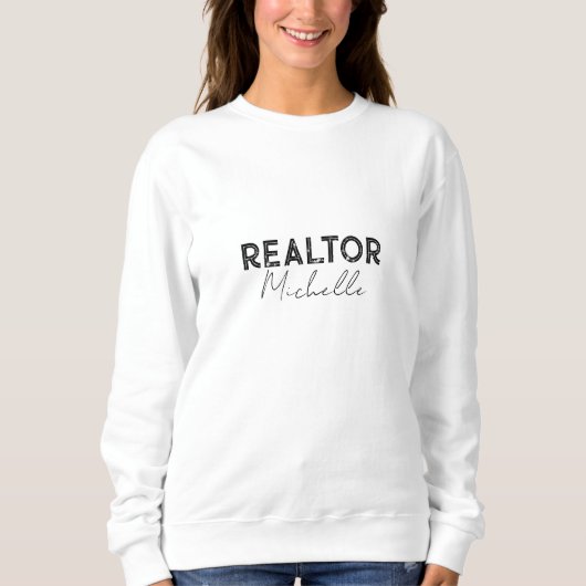 Name des Real Anwesen Agent Realtor Skriptname Sweatshirt (Vorderseite)