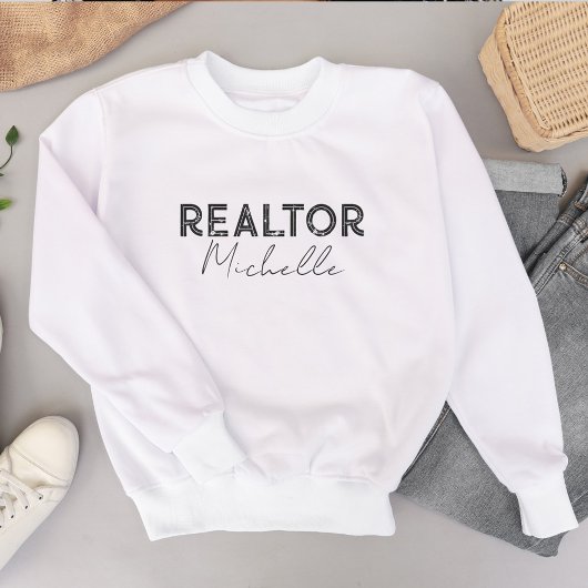 Name des Real Anwesen Agent Realtor Skriptname Sweatshirt