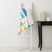 Name des Regenbogens Monogramm Wasserfarbstreifen Sherpadecke (Beispiel)