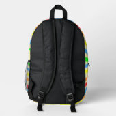 Name des Regenbogens Streifen Bedruckter Rucksack (Rückseite)