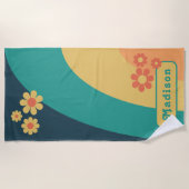 Name des Retro Arc Floral Strandtuch (Vorderseite)