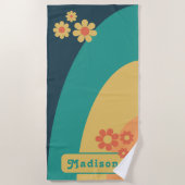 Name des Retro Arc Floral Strandtuch (Vorderseite)