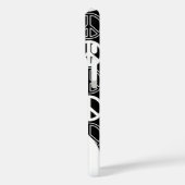 Name des Retro-Schwarz-Weiß-Friedens Case-Mate iPhone Hülle (Rückseite / Links)