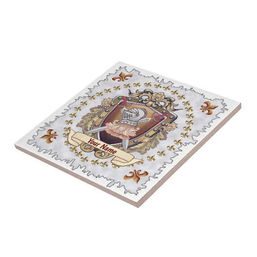 Name des Ritterschilds Fliese (Seite)