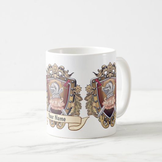 Name des Ritterschilds Kaffeetasse (VorderseiteRechts)