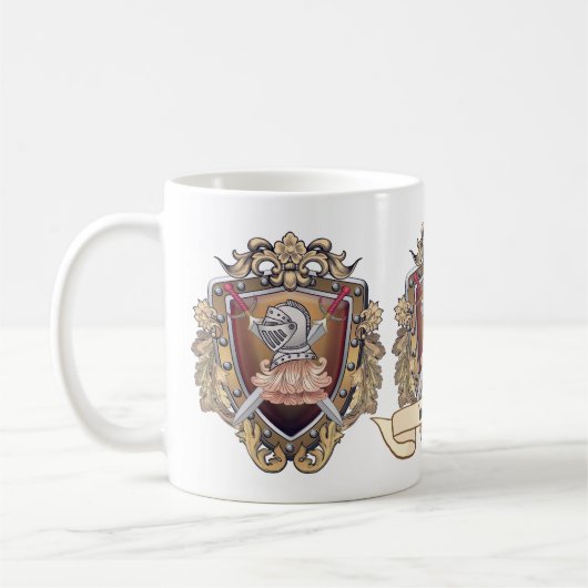 Name des Ritterschilds Kaffeetasse (Links)