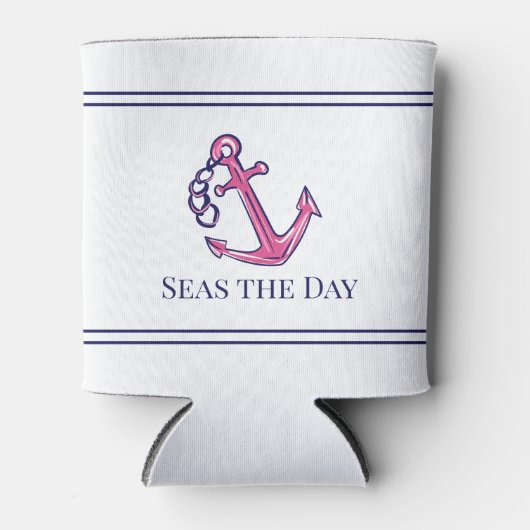 Name des rosa Ankerboots der Nautik Dosenkühler (Vorderseite)