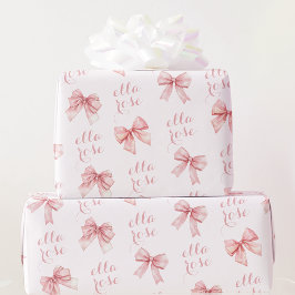 Name des rosa Bogens Geschenkpapier