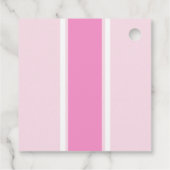 Name des rosa dicken Streifens Geschenkanhänger (Rückseite)