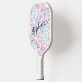 Name des rosa Gefärbte Krawatte-Skripts Pickleball Schläger (Links)