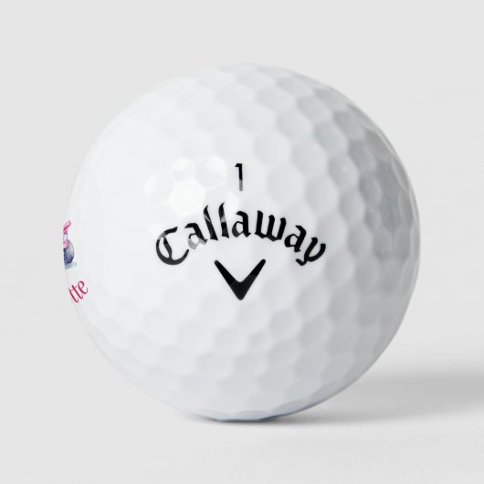 Name des rosa Kartons Golfball (Logo)