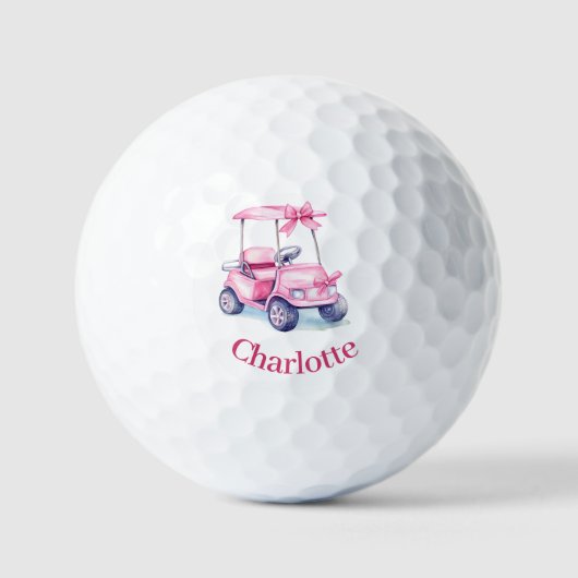 Name des rosa Kartons Golfball (Vorderseite)