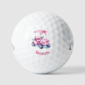 Name des rosa Kartons Golfball (Vorderseite)