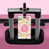 Name des rosa Korallenflormusters Gepäckanhänger