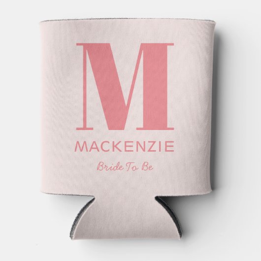 Name des rosa Monogramms Dosenkühler (Vorderseite)