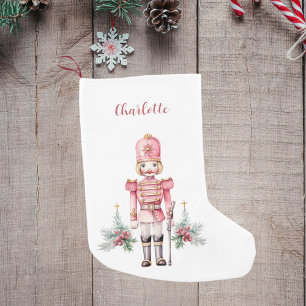 Name des rosa Nussknackermädchens Kleiner Weihnachtsstrumpf