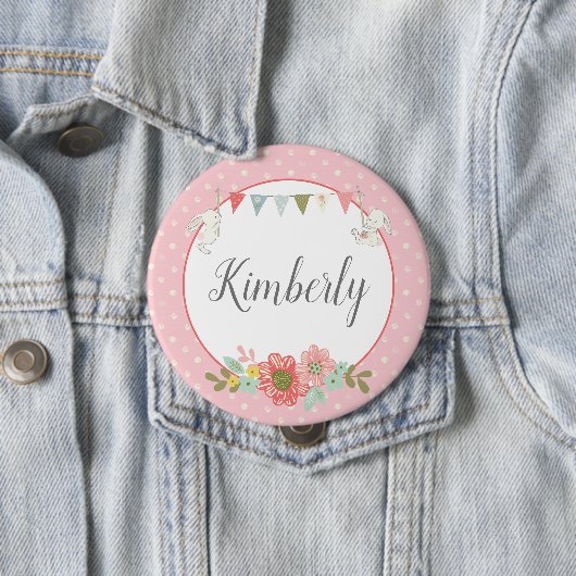 Name des rosa Osterkorbs Button (Beispiel)