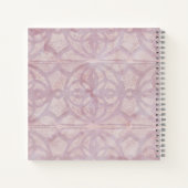 Name des rosa Watercolor-Batik-Monogramms Notizblock (Rückseite)