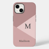 Name des rosafarbenen Monogramms Case-Mate iPhone Hülle (Rückseite)