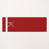 Name des roten, modernen Monogramms Yogamatte (Vorderseite (Horizontal))