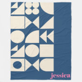 Name des roten Monogramms Fleecedecke (Vorderseite)