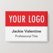 Name des Roten Pinback-Button-Abzeichens mit benut Button (Vorderseite)