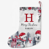 Name des roten Pinguins Kleiner Weihnachtsstrumpf (Rückseite)