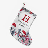 Name des roten Pinguins Kleiner Weihnachtsstrumpf (Vorderansicht (hängend))