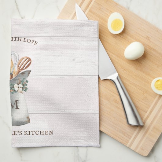 Name des rustikalen Bauernhauses Geschirrtuch (Viertel Falte)