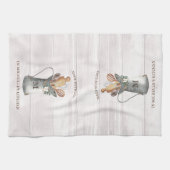 Name des rustikalen Bauernhauses Geschirrtuch (Horizontal)