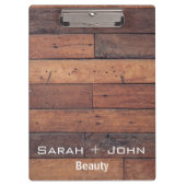 Name des rustikalen Holzbüros Klemmbrett (Vorderseite)