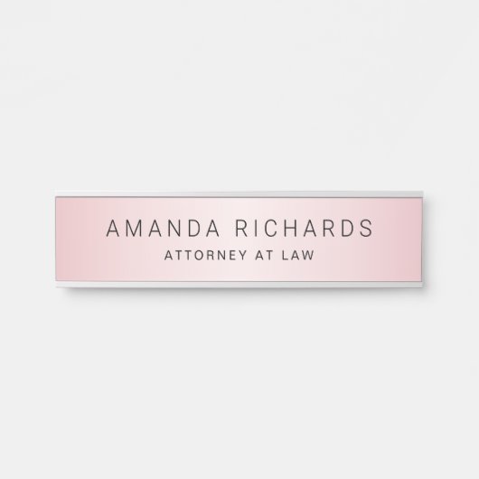 Name des Satin-Farbverlaufs und Titel Türschild (Vorderseite )