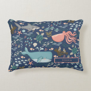 Name des Säuglings unter dem Kinderzimmer des Meer Dekokissen