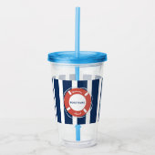 Name des Schiffes Acryltrinkbecher (Vorderseite)