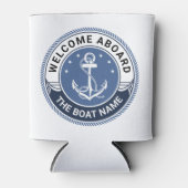 Name des Schiffes an Bord des Schiffs Dosenkühler (Vorderseite)