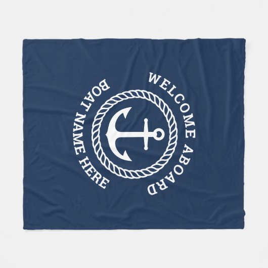 Name des Schiffes an Bord des Schiffs Fleecedecke (Vorderseite (Horizontal))