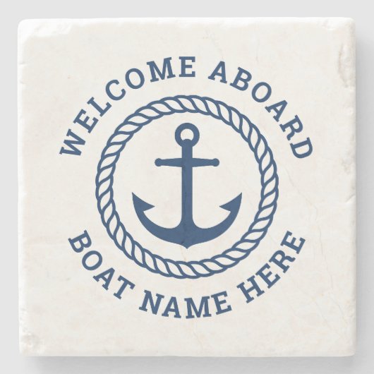 Name des Schiffes an Bord des Schiffs Steinuntersetzer (Vorderseite)