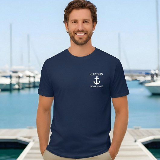 Name des Schiffes Anchor Blue T - Shirt