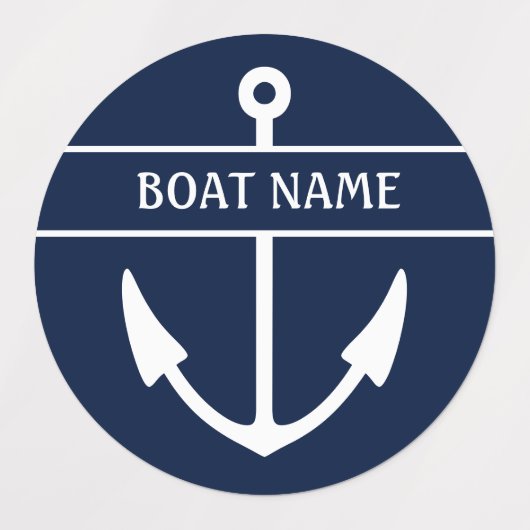 Name des Schiffes Anchor Etiketten (Design 2)
