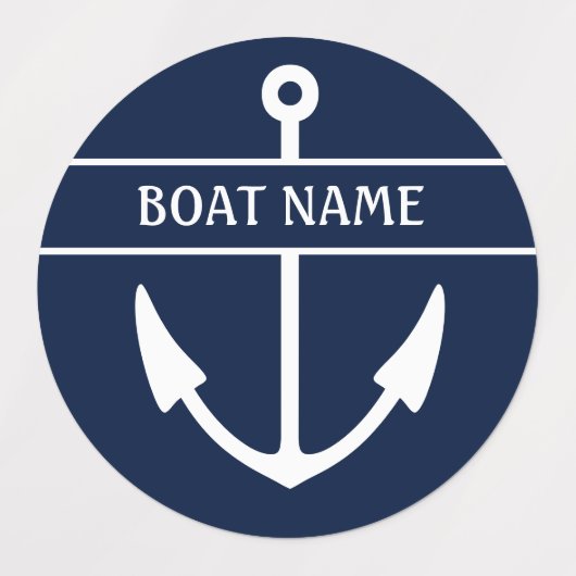Name des Schiffes Anchor Etiketten (Design 1)