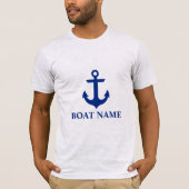 Name des Schiffes Anchor Grau T-Shirt (Vorderseite)