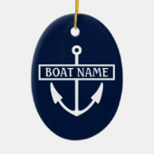 Name des Schiffes Anchor Keramik Ornament (Vorne)